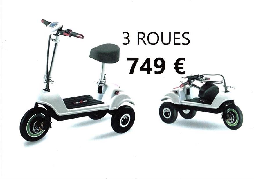 tricycle trottinette scooter vélo électrique pliable pliant adulte JPA 350 350+ handicape 3 roues