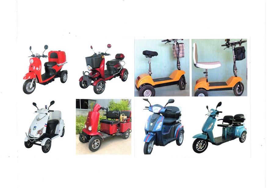 Scooter 4 roues voiturette électrique 2 passagers piste cyclable route